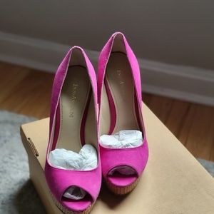 Pink Peeptoe Pumps - Size 7M